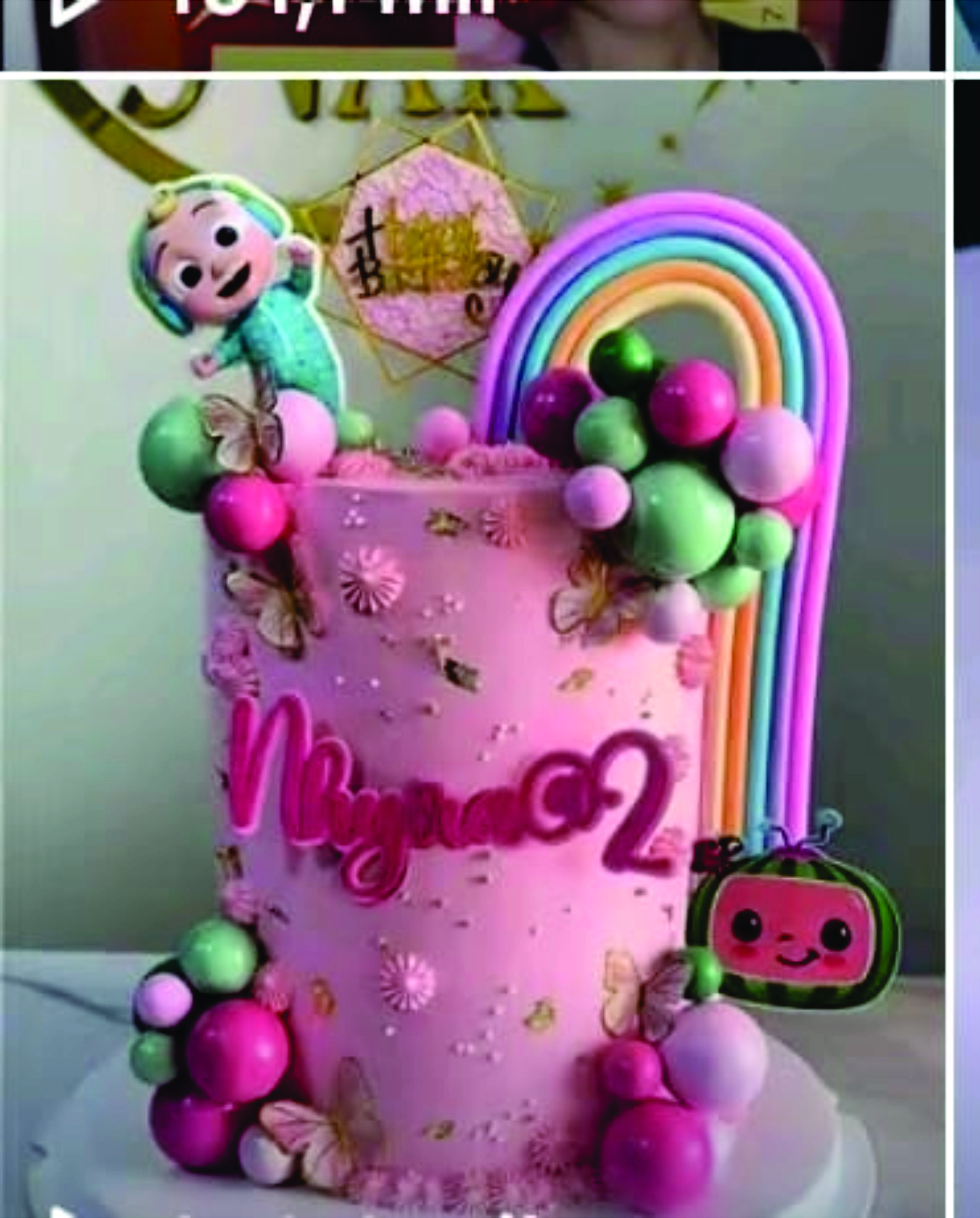 Topper de bolo COCOMELON para festa