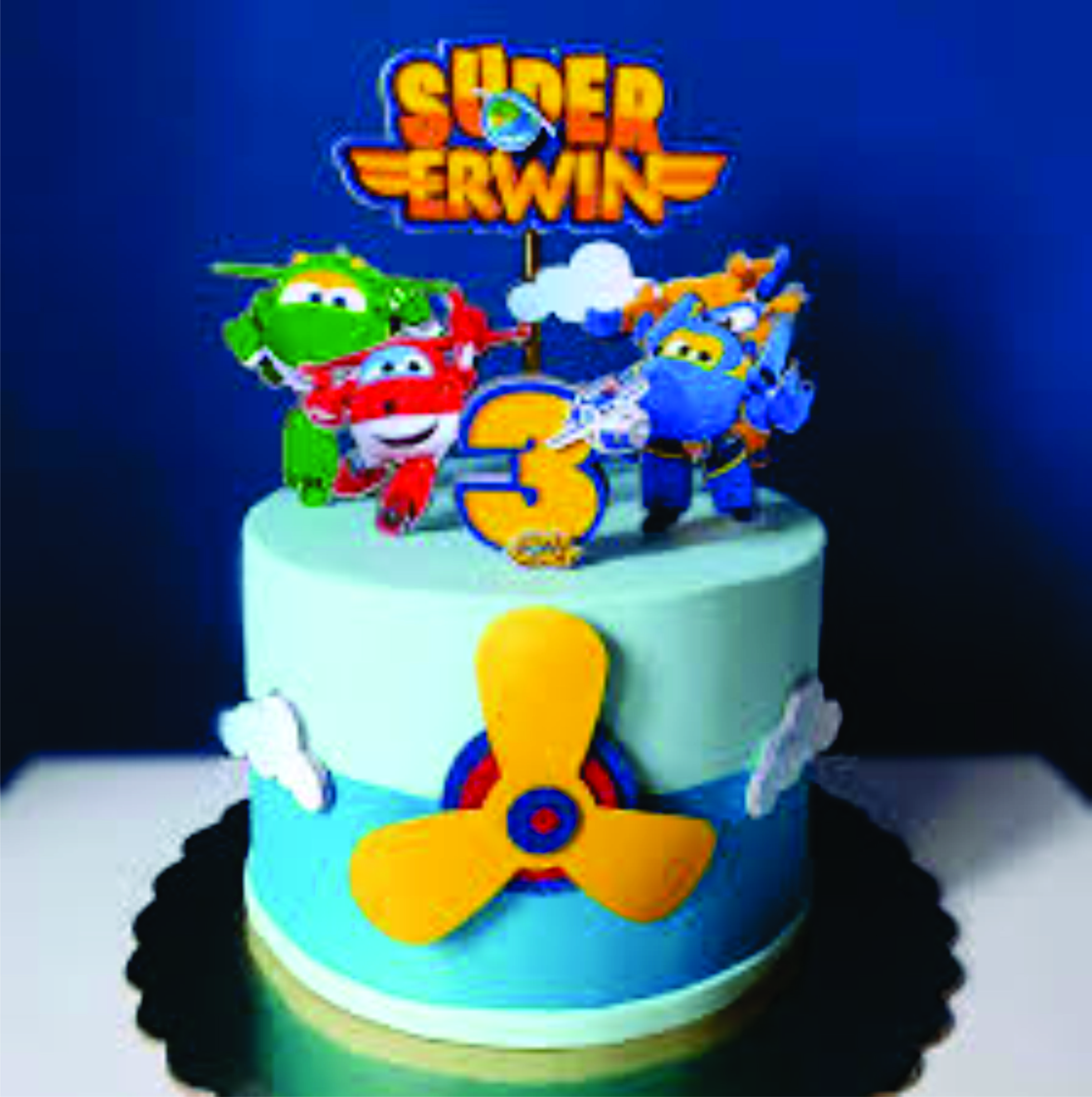 Topper de bolo SUPER WING para festa
