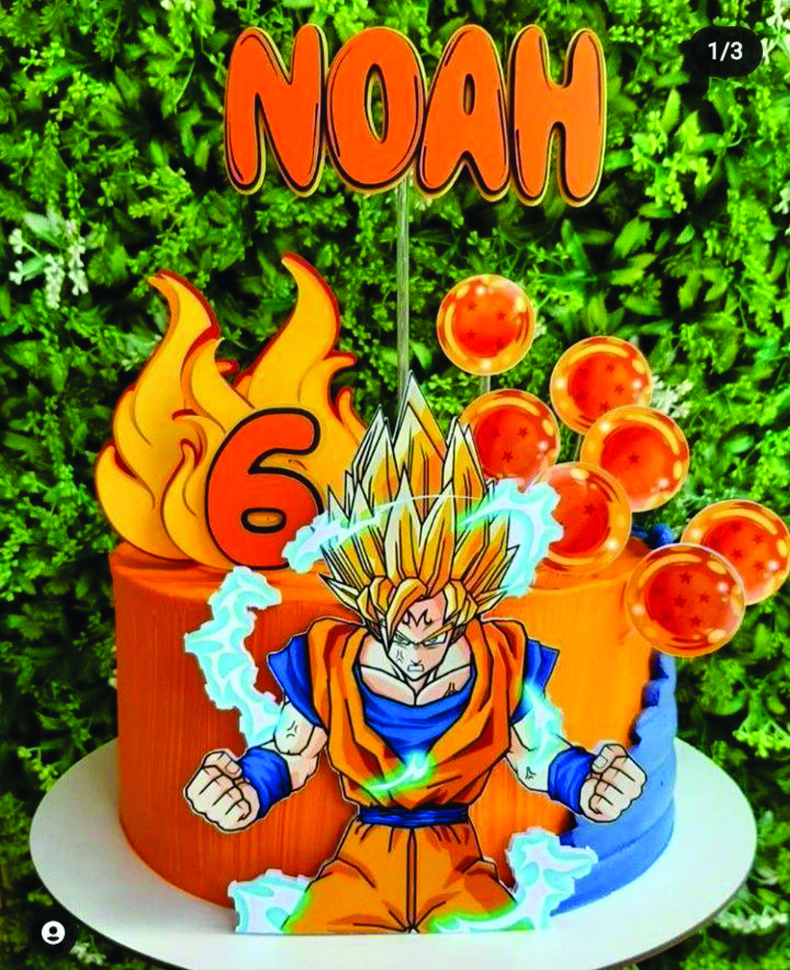 Topper de bolo GOKU para festa