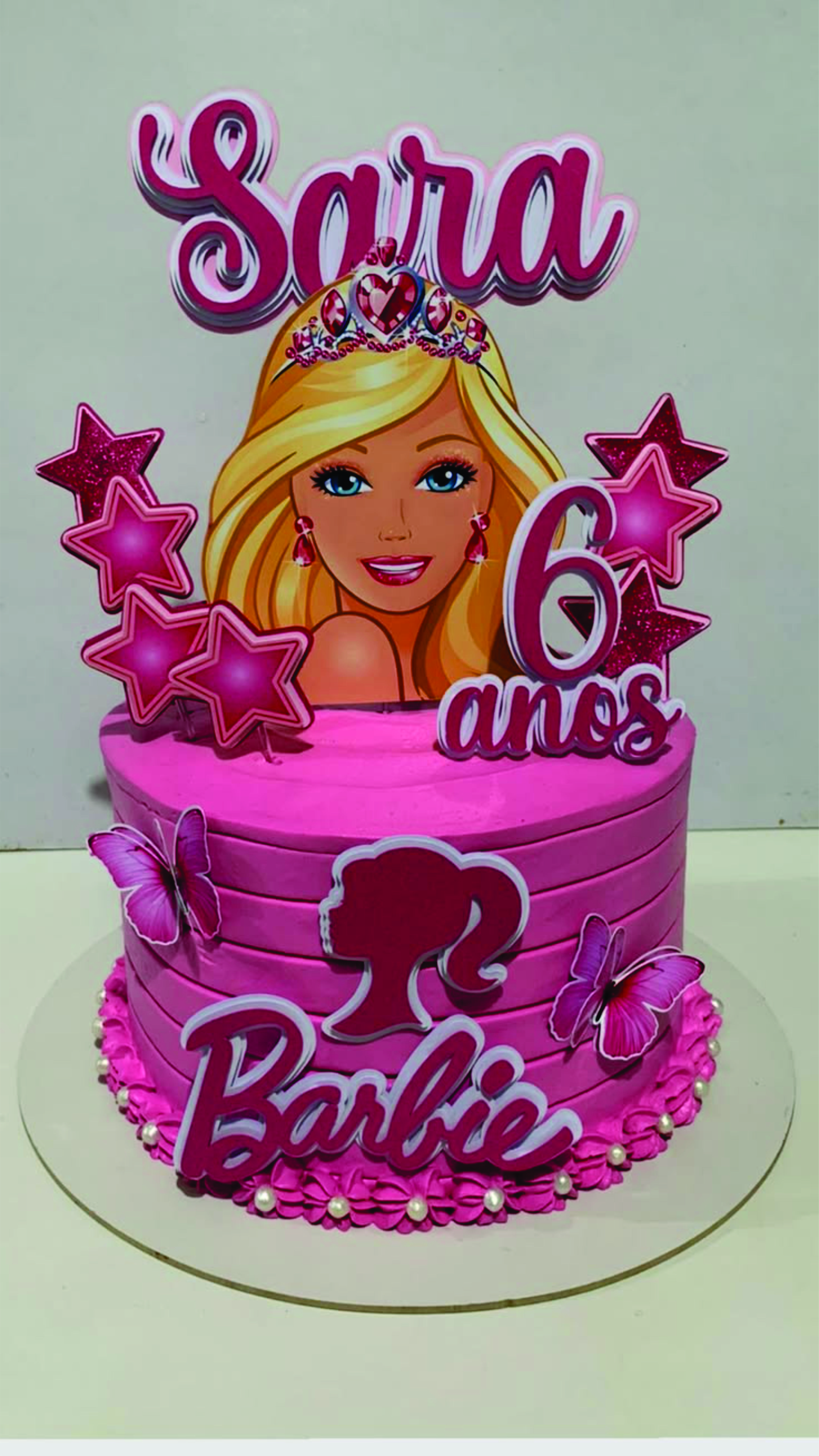 Topper de bolo Barbie para festa