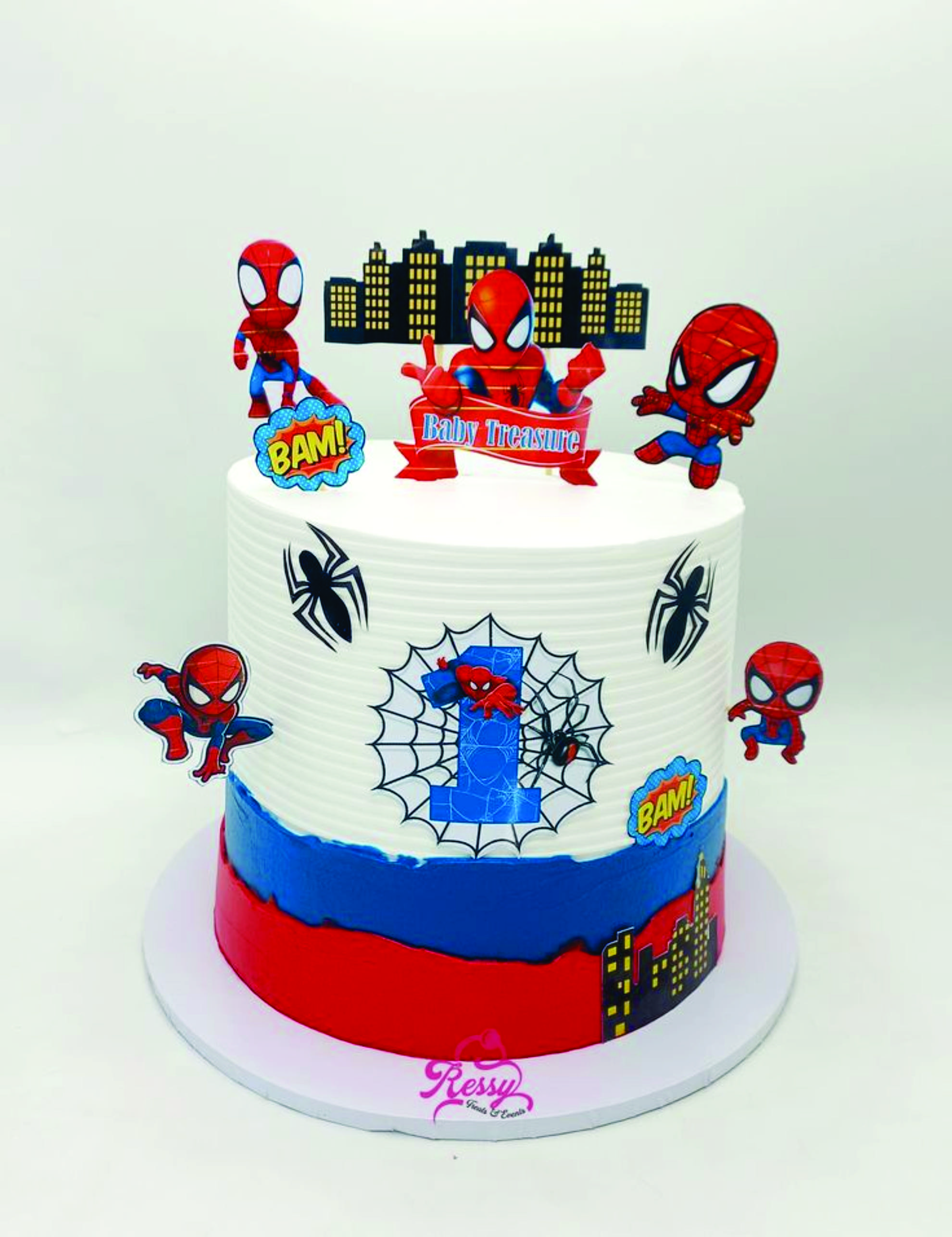 Topper de bolo Homem-Aranha para festa