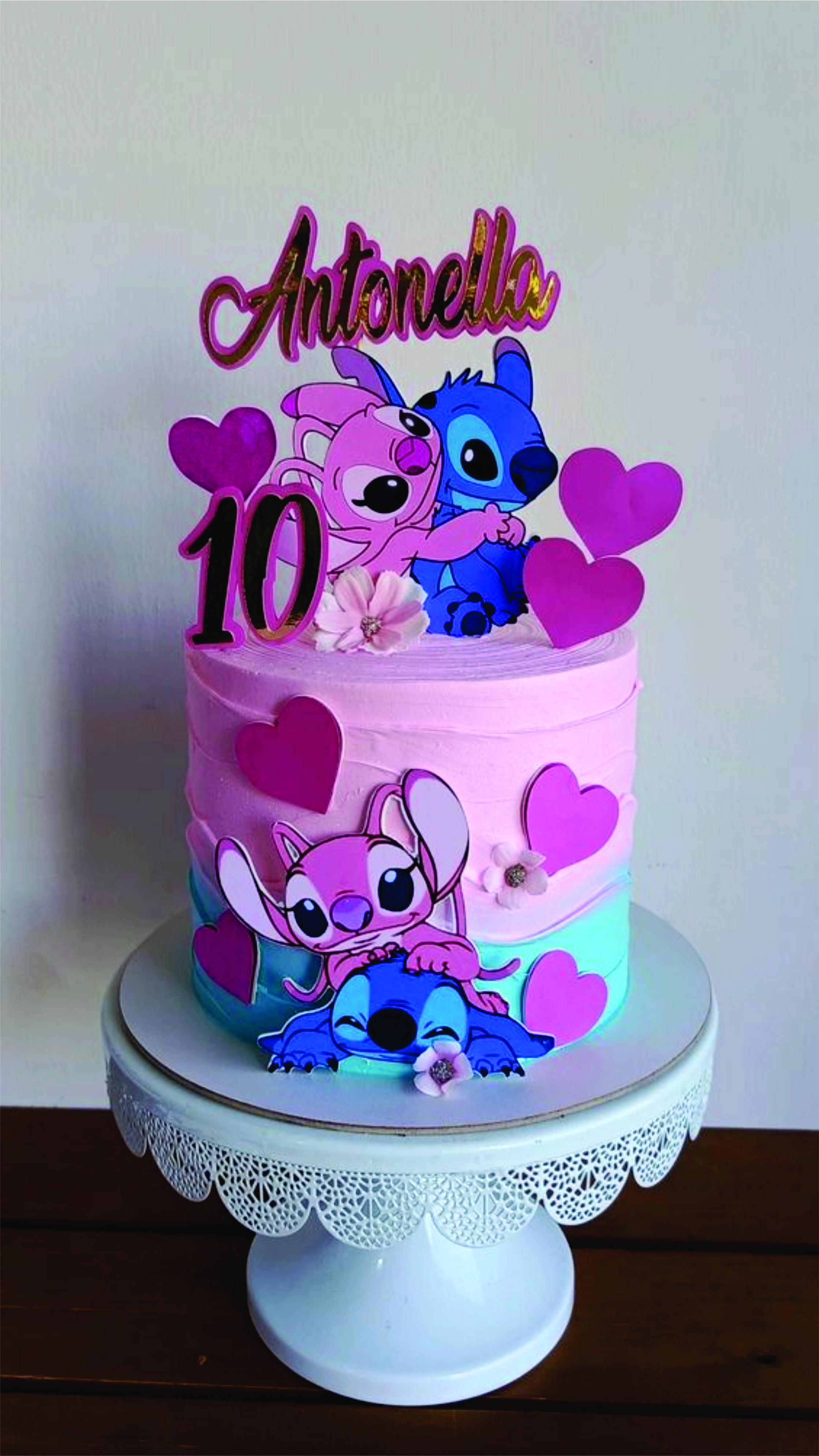 Topper de bolo Stitch para festa