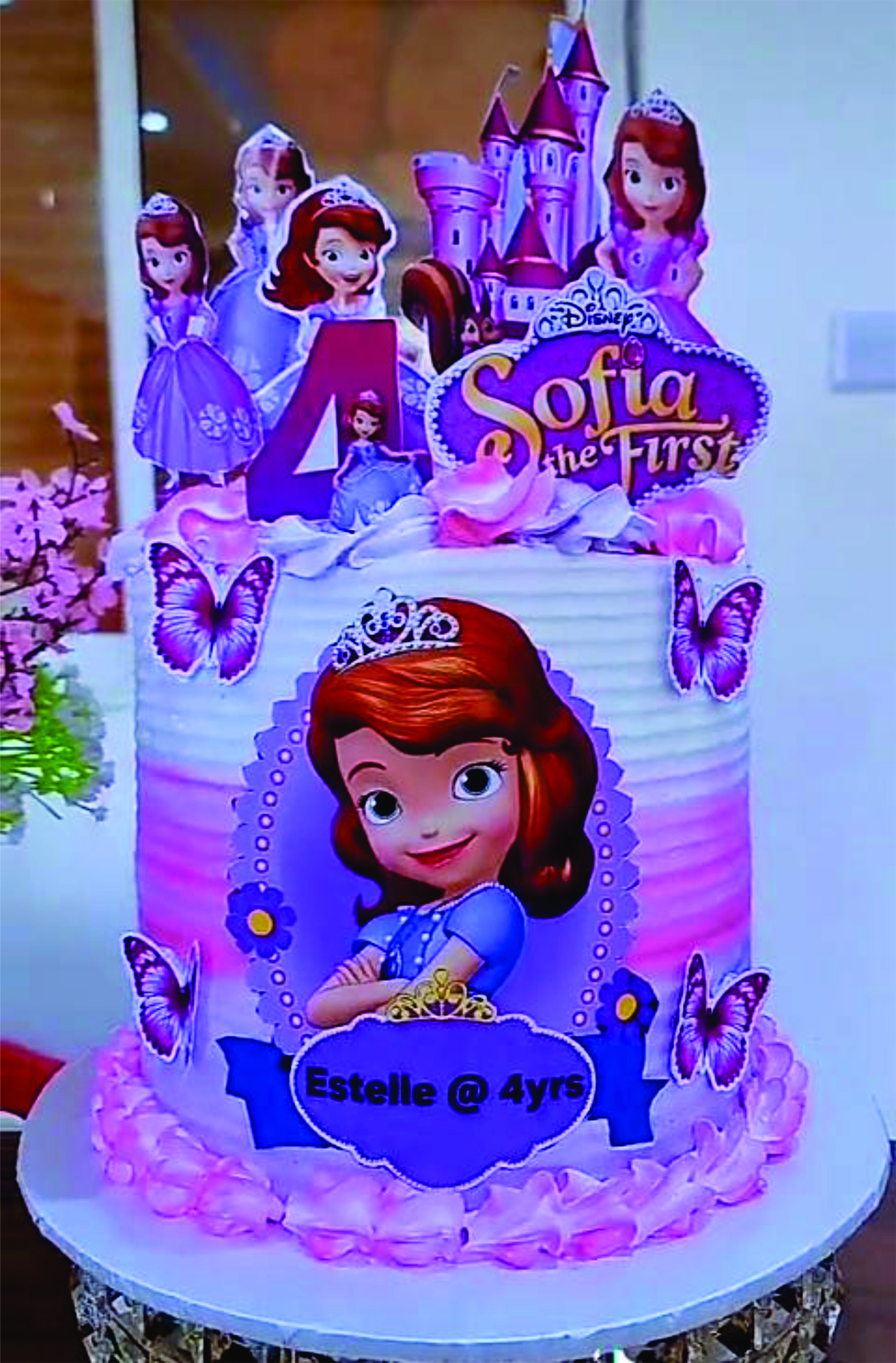 Topper de bolo Sofia para festa